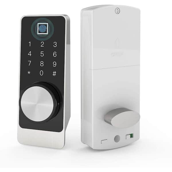 GEEK SMART LF-504 Aluminum Keyless Entry Front Door Smart Deadbolt Biometric Alarmed Lock for Home/AirBnB/Apartments/Hotels