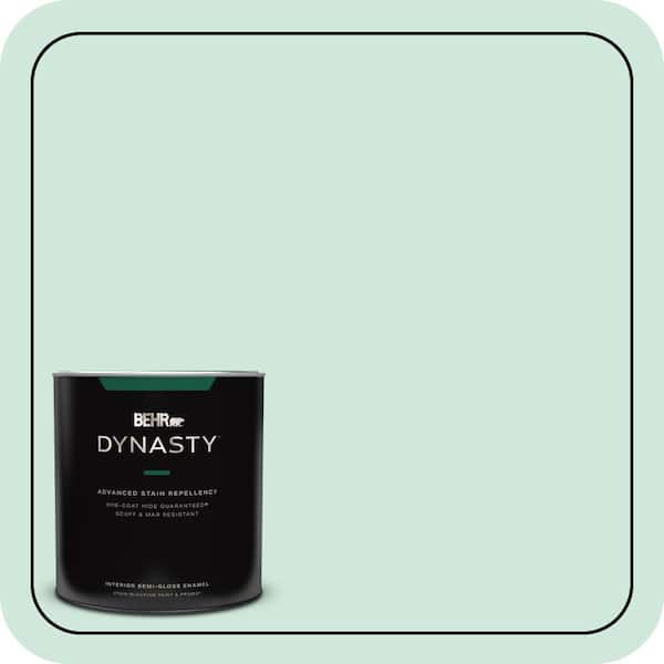 BEHR DYNASTY 1 qt. #M420-2 Green Aqua Semi-Gloss Enamel Interior Stain-Blocking Paint and Primer