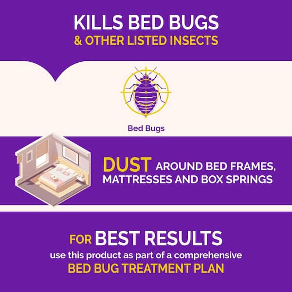 8 oz. Bed Bug Killer Dust Treatment With Diatomaceous Earth