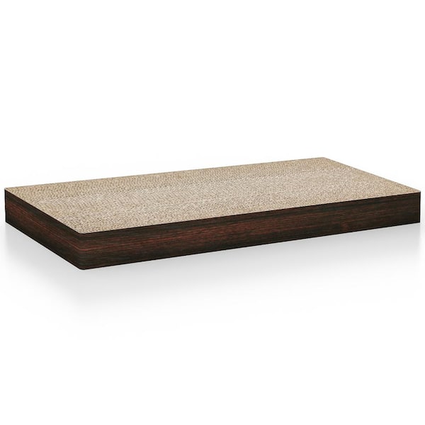 Way Basics Eco zBoard Espresso 24 in. Cat Scratcher Floating Shelf