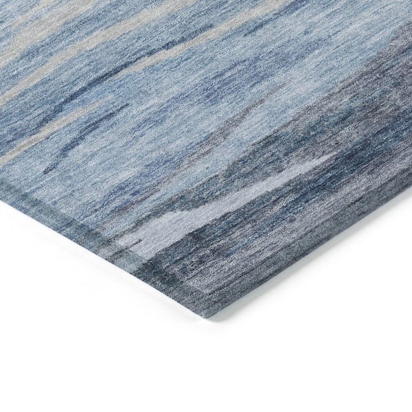 Chantille Machine Washable Indoor/Outdoor Abstract ACN1933 Blue 2 ft. 3 in. x 7 ft. 6 in. Runner Rug