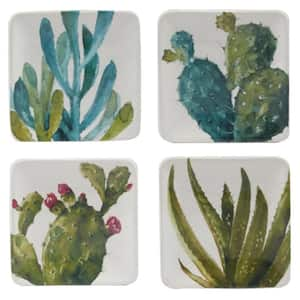 Cactus Verde Multicolor Canape Salad Plates (Set of 4)