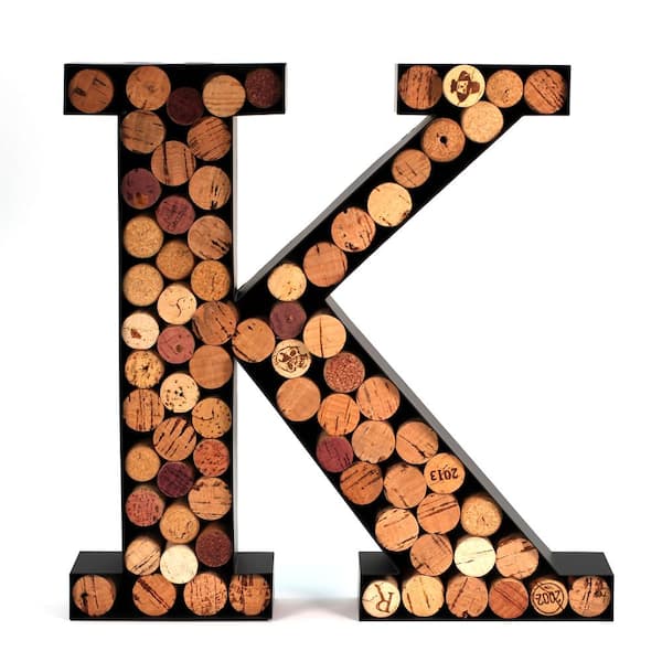 Unbranded Wine Cork Holder Letter K - Wine Accessories Perfect Gift To Store Wine Corks, Wine Decor or Wine Cork Holder Decor