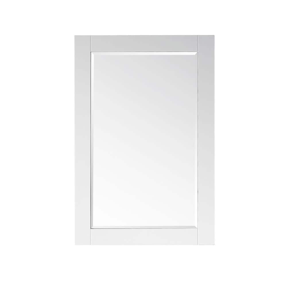 Altair Ivy 24 in. W x 36 in. H Rectangular Wood Framed Wall Bathroom Vanity Mirror in White