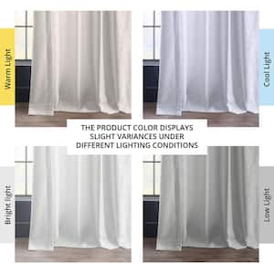 Rice White Solid Rod Pocket Light Filtering Curtain - 50 in. W x 120 in. L (1 Panel)