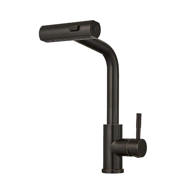14.5 in. H Single Handle Pull Down Sprayer Kitchen Faucet with 360° Spout Swivel in Oil-Rubbed Bronze