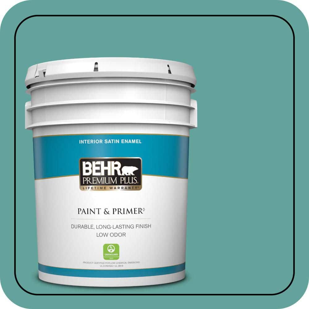 5 gal. #M450-5 Aqua Rapids Satin Enamel Low Odor Interior Paint & Primer price history on PriceWatchPro