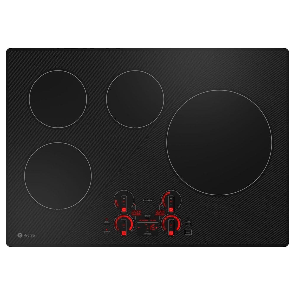 Black 30" Induction Cooktop with Touch Control and 4 Burners