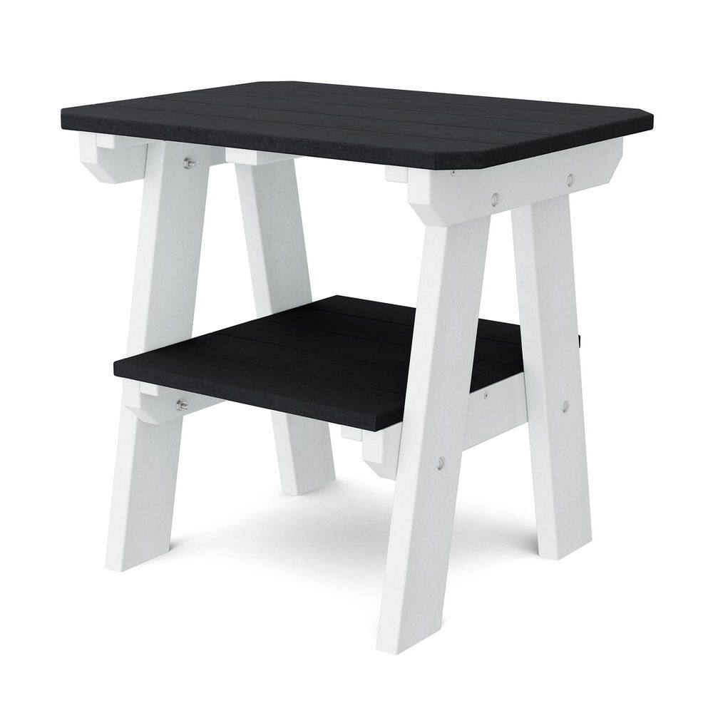 Heritage Black and White HDPE Plastic Outdoor Side Table price history on PriceWatchPro