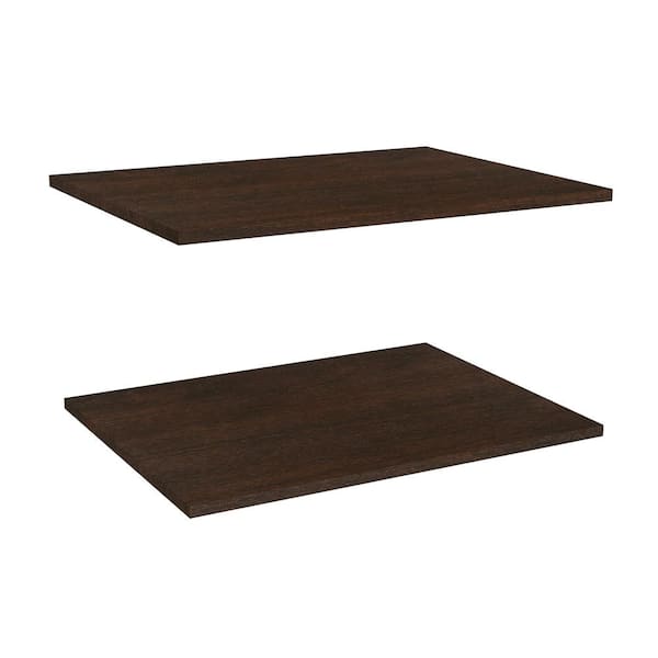 ClosetMaid Impressions Chocolate Deluxe Shelves for 25 in. W Impressions Tower (2-Pack)