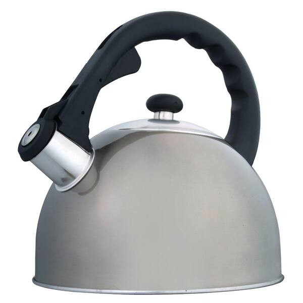 Creative Home Satin Splendor 11-Cup Tea Kettle with Stainless Steel in Metallic Smoke