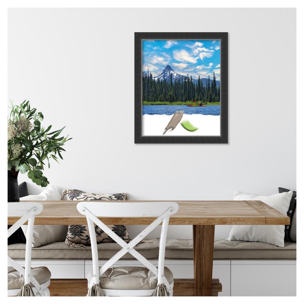 Corvino Matte Black Wood Single Photo Frame 25" x 21"
