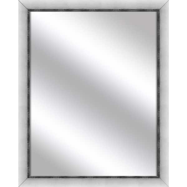 PTM Images Medium Rectangle Stainless Silver Art Deco Mirror (31 in. H x 25 in. W)