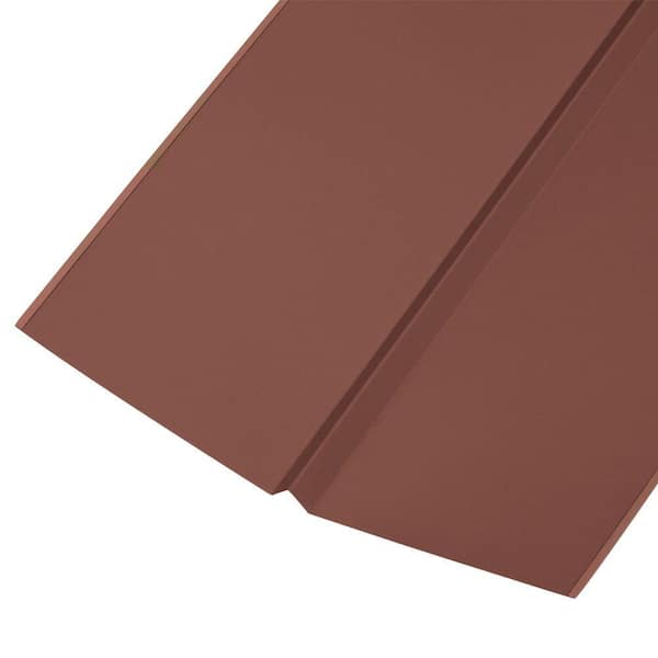 Amerimax Home Products 20 in. x 10 ft. Brown Galvanized Steel W-Valley Flashing