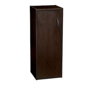 Espresso Decorative Home Stackable 1-Door Storage Organizer