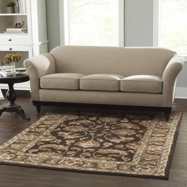 Brown 5 x 8 ft. Tufted Oriental Rectangle Indoor Area Rug