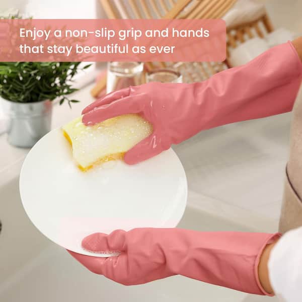 FOBLY 10 Pairs Reusable Cleaning Gloves - Natural Rubber Latex Dishwashing Gloves Dish Gloves Kitchen Gloves For Washing Dishes Rubber Gloves - View #7