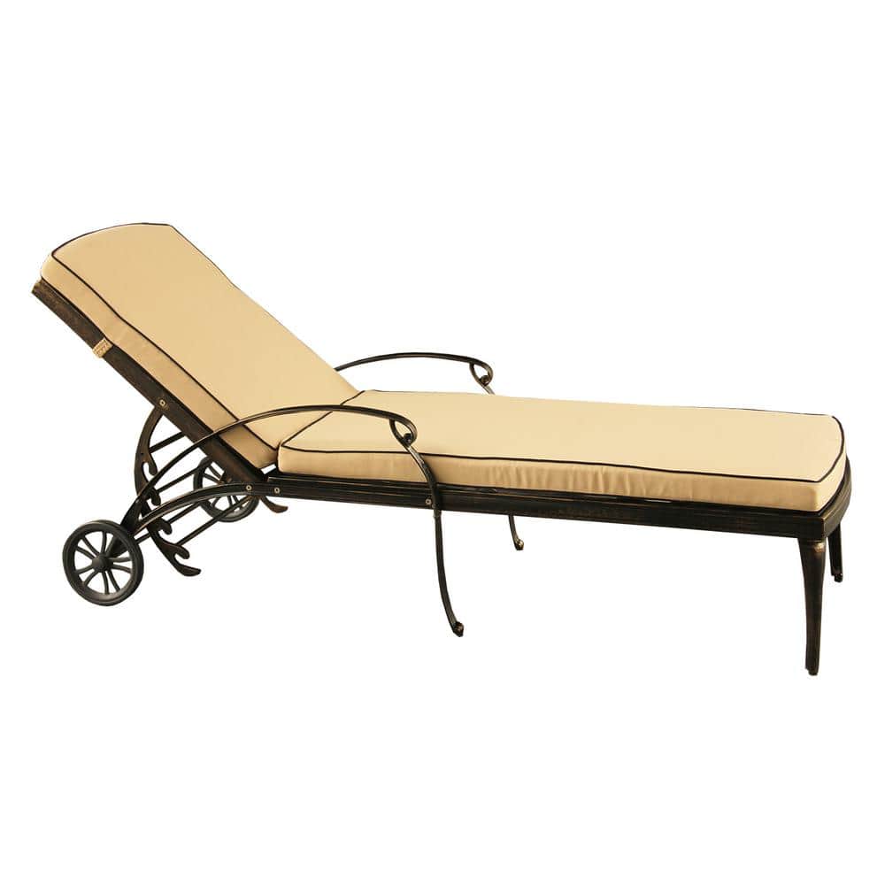 Contemporary Modern Mesh Lattice Aluminum Outdoor Patio Garden Pool Chaise 