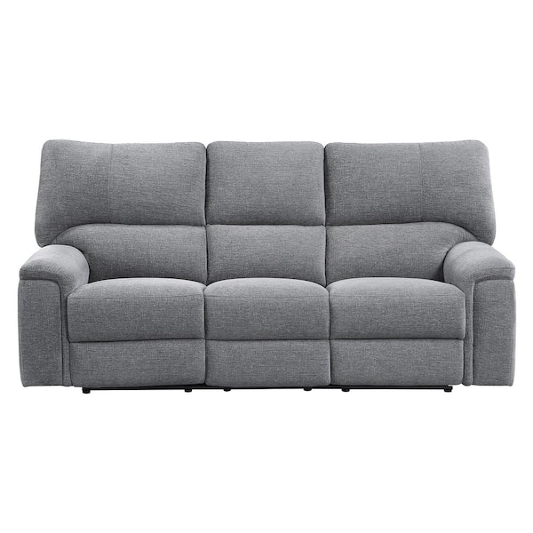 EVERGLADE HOME Monty 83.5 in. Round Arm Chenille Straight in Brown