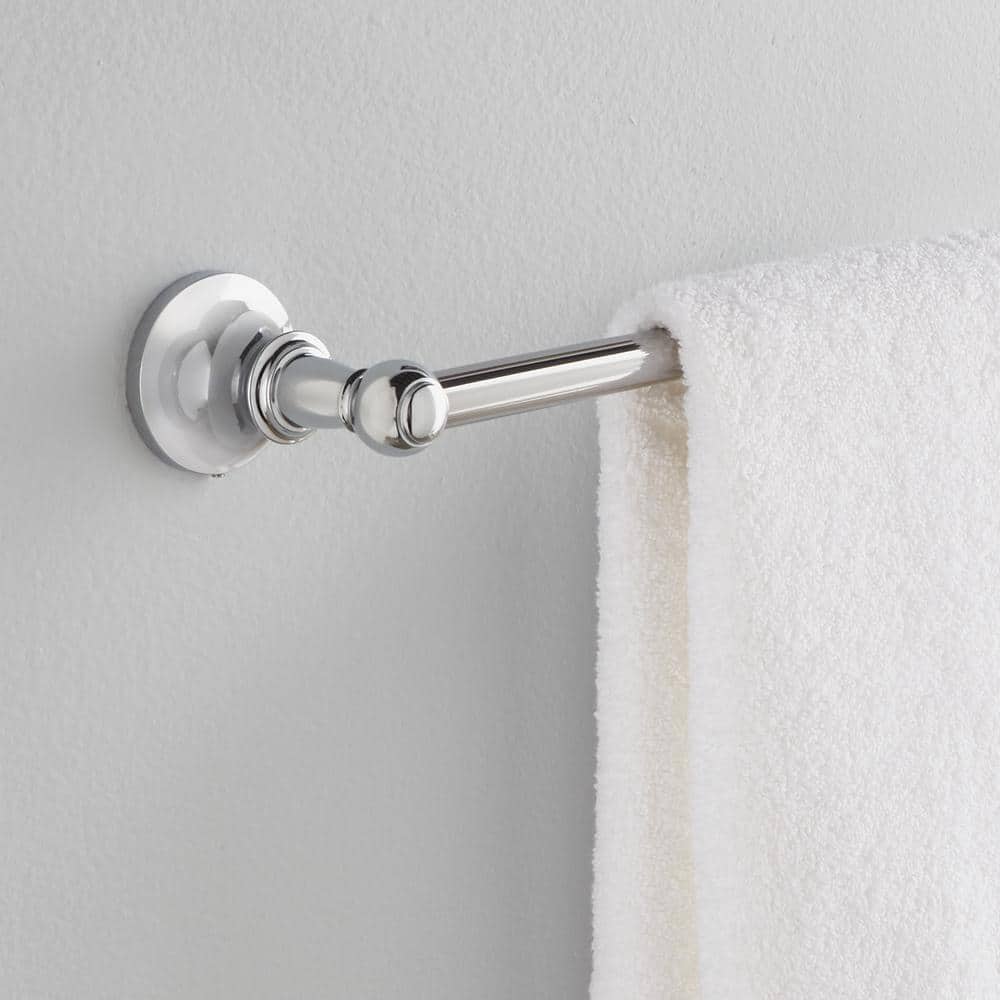 Vale 24-Inch Chrome Wall Mounted Towel Bar