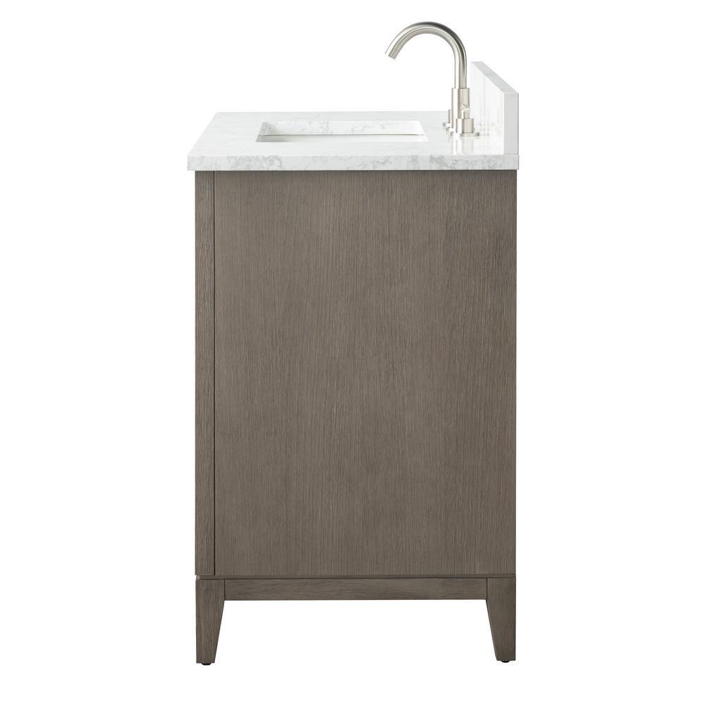 Driftwood Gray 36" Single Sink Bathroom Vanity with Marble Top