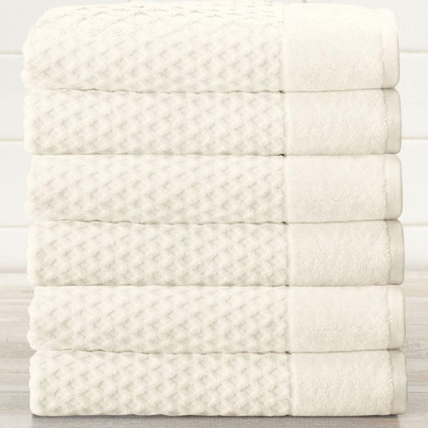 100% Cotton Quick-dry Diamond Textured Bath Towel Set (hand Towel