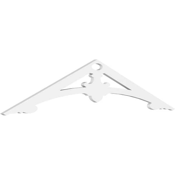 Ekena Millwork Pitch Sellek 1 in. x 60 in. x 15 in. (5/12) Architectural Grade PVC Gable Pediment Moulding