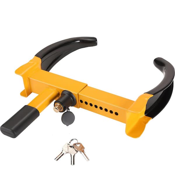 SKYSHALO Wheel Lock 2 Packs Universal Wheel Clamp Lock Adjustable Anti Theft Trailer Lock Wheel ClampHeavy-Duty Steel Tire Lock