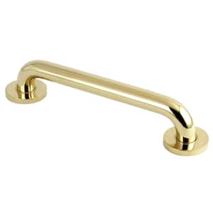 Meridian 12 in. x 1-1/4 in. Concealed Screw Grab Bar in Polished Brass