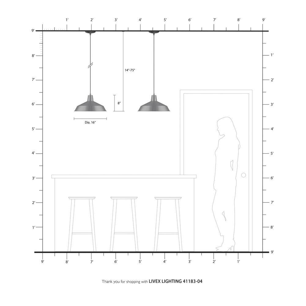Urban Chic Black Mini Pendant Light with Gold Accents