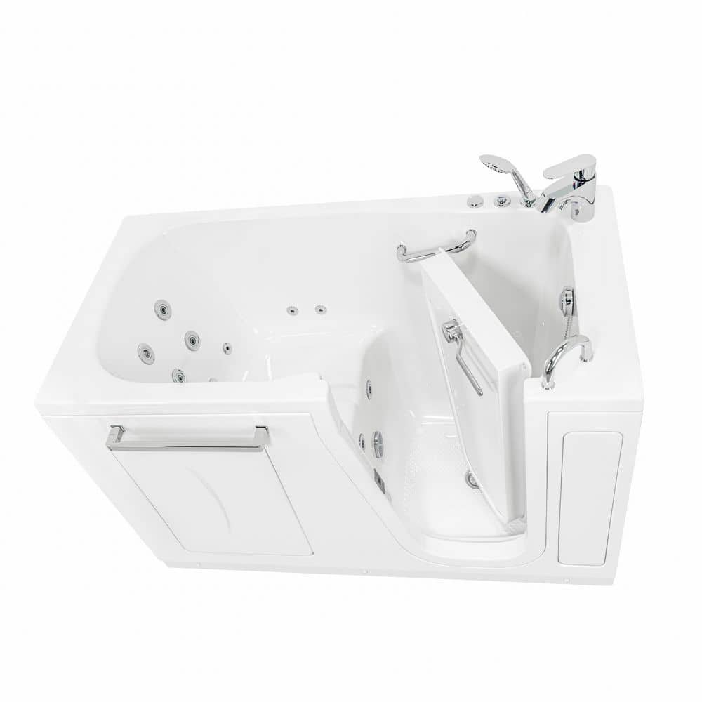 Zen 60 in. x 29.50 in. Right Drain Walk-In Whirlpool Bathtub in White, Inward Swing Door, 2-Piece Faucet, Heated Seat price history on PriceWatchPro