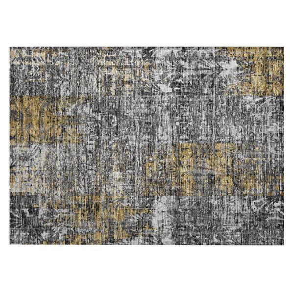 Chantille Machine Washable Indoor/Outdoor Abstract ACN2785 Black 2 ft. x 3 ft. Accent Rug