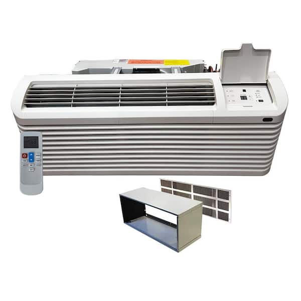 Ramsond 15000 BTU Packaged Terminal Heat Pump Air Conditioner and 5K Backup Heat Strip(10.4 EER) 230-Volt Combo Sleeve and Grill