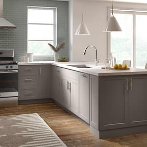 Cambridge Gray Shaker Assembled Base Cabinet with Soft Close Full Extension Drawer (30 in. W x 24.5 in. D x 34.5 in. H)