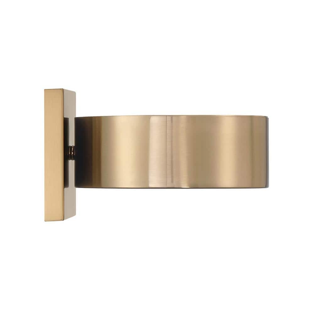 Noble Brass LED Wall Sconce with Crushed Crystal Diffuser