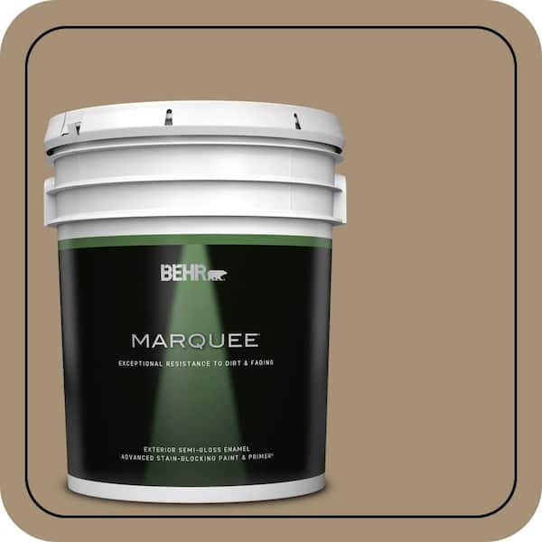 BEHR MARQUEE 5 gal. #N300-5 Hidden Treasure Semi-Gloss Enamel Exterior Paint & Primer