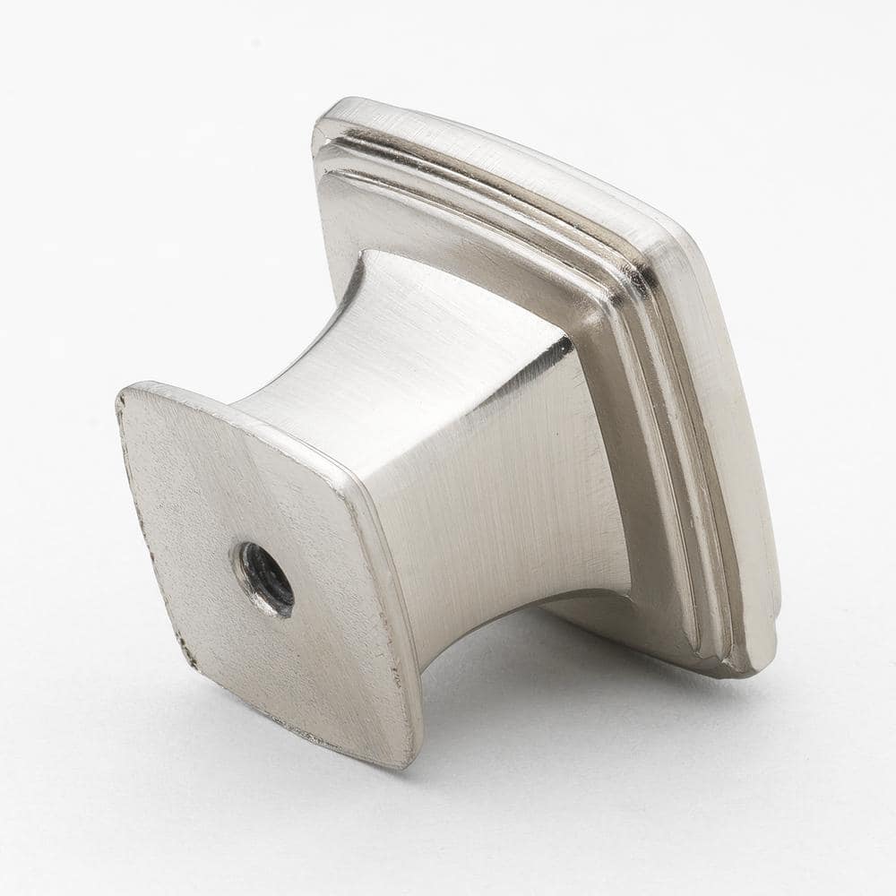 Brushed Nickel Square Cabinet Knobs with Mounting Hardware, 10-Pack