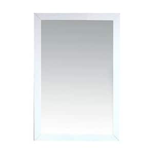 Sterling 24 in. W x 30 in. H Rectangular Wood Framed Wall Bathroom Vanity Mirror in White