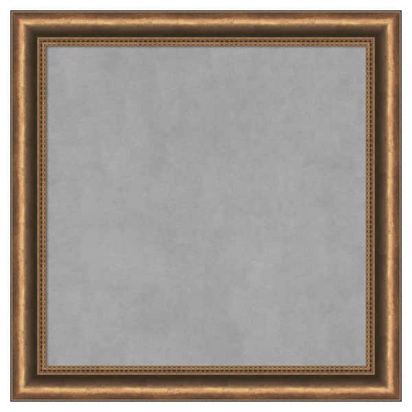 Amanti Art Manhattan Bronze Narrow 24 in. x 24 in. Framed Magnetic Board