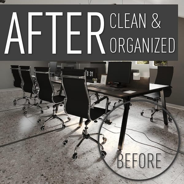 Wiremold Corduct 15 ft. 1-Channel Over-Floor Cord Protector, Gray