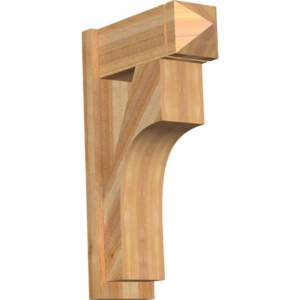 Ekena Millwork 8 in. x 32 in. x 20 in. Westlake Arts and Crafts Rough Sawn Western Red Cedar Outlooker