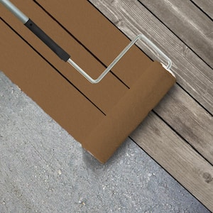 1 gal. #PPU4-17 Olympic Bronze Textured Low-Lustre Enamel Interior/Exterior Porch and Patio Anti-Slip Floor Paint