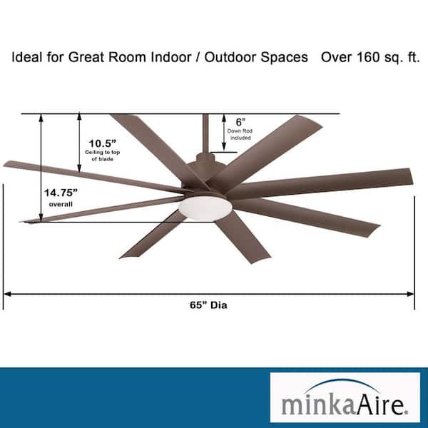 MINKA-AIRE Slipstream 65 in. Integrated LED Indoor/Outdoor Oil