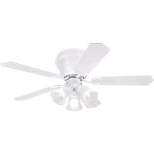 Contempra Trio White 42 in. Indoor Ceiling Fan with Reversible White Washed Pine Blades