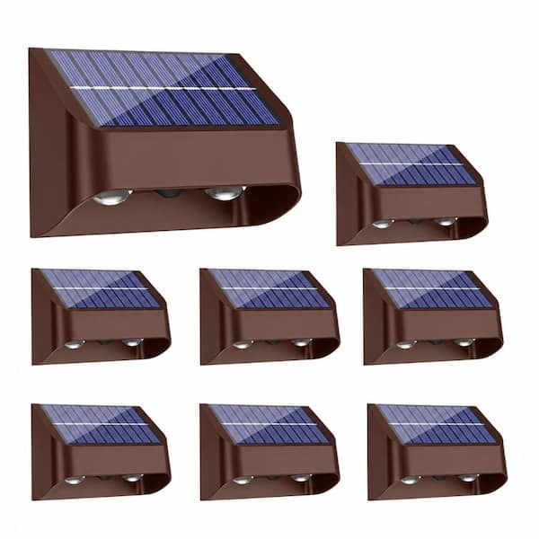 3000K to 6000K Integrated LED Brown Outdoor Waterproof Wall Pack Security Light with Motion Sensing 8 Pack