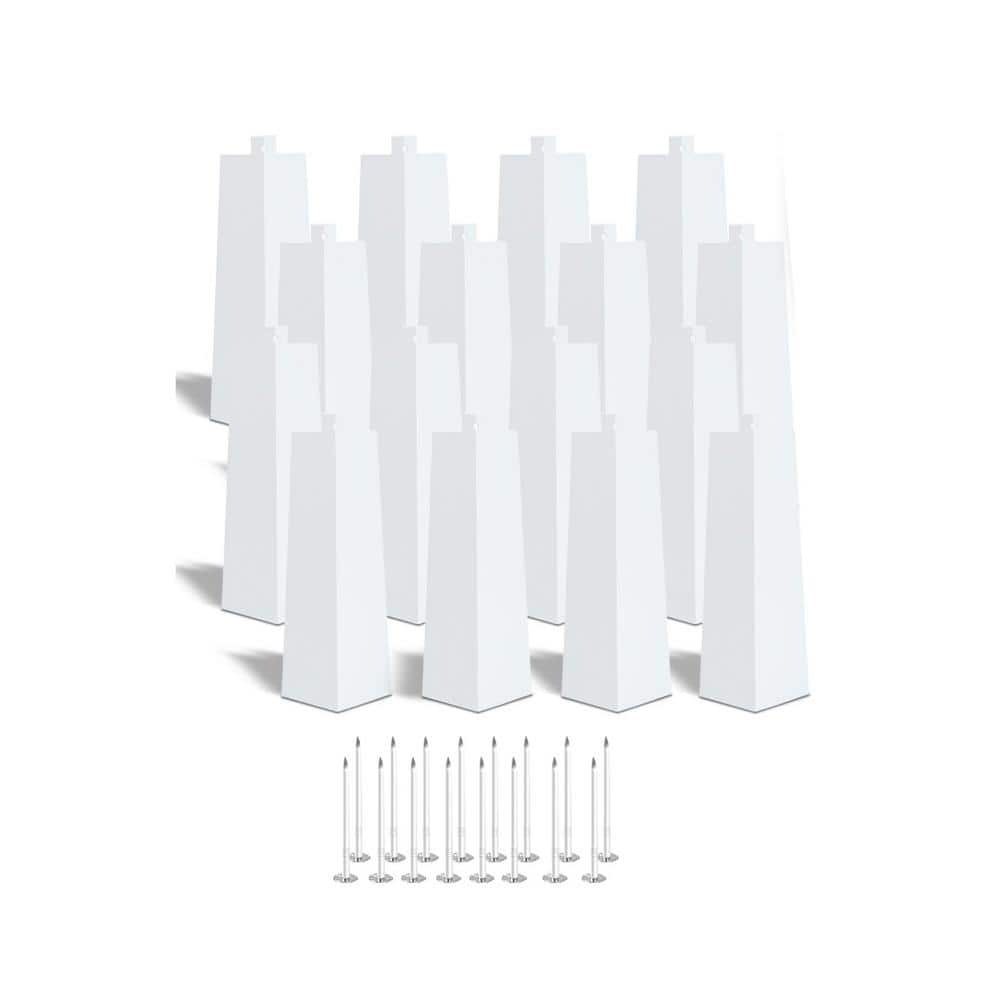 8 in. x 2.5 in. 16 Pcs White Wall Corner Trim Molding Housewrap, Aluminum S