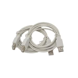 6 ft. USB 2.0 A-Male to A-Female Extension Cable (2-Pack)