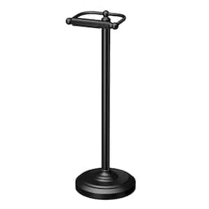 Freestanding Toilet Paper Holder in Matte Black