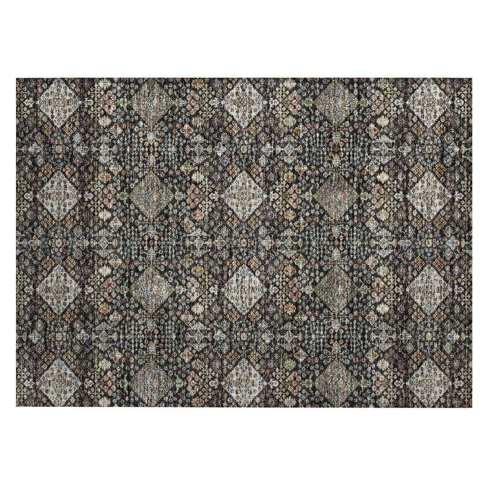 Chantille Machine Washable Indoor/Outdoor Abstract ACN2478 Black 2 ft. x 3 ft. Accent Rug price history on PriceWatchPro