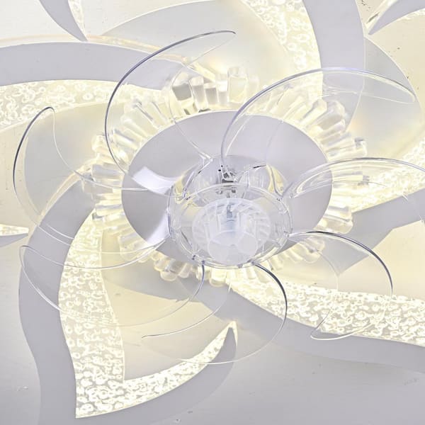 Genoci 24.6 in. Indoor White Bubble Modern Low Profile Standard
